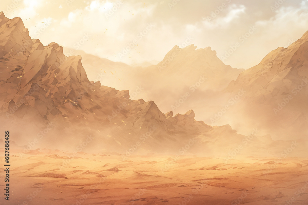 Naklejka premium 繊細で芸術的な自然系背景のイラスト(AI generated image)