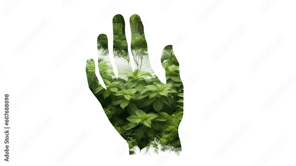 Human ecological impact and the need for more sustainable behaviors concept. Generative AI Human ecological impact and the need for more sustainable behaviors concept. Generative AI