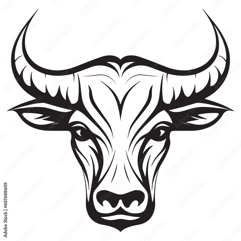 Obraz premium cow head mascot logo
