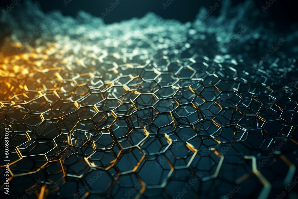 Hexagonal grid network. Generate Ai Hexagonal grid network. Generate Ai