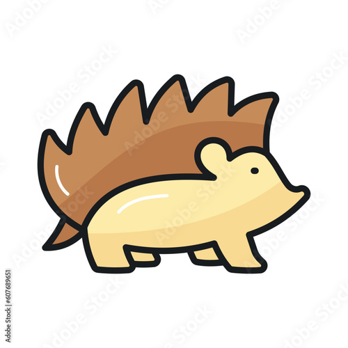 Creatively designed icon of hedgehog in editable style, easy to use and download