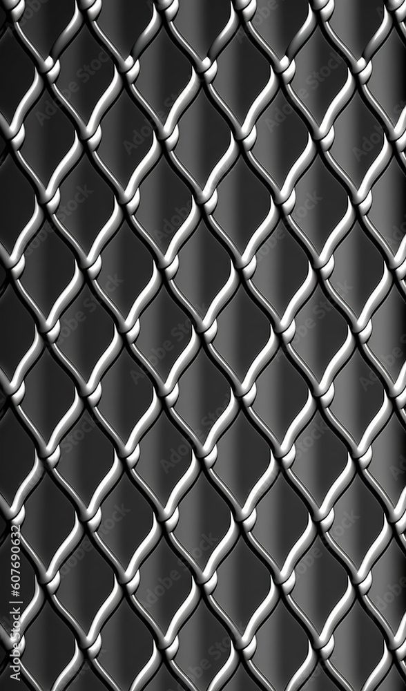 Naklejka premium Silver chain link fence background