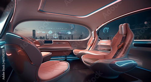 Generative ai self driving electric car interior