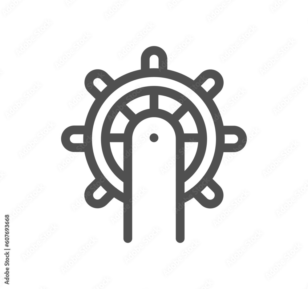 Fototapeta premium Travel and vacation related icon outline and linear vector.