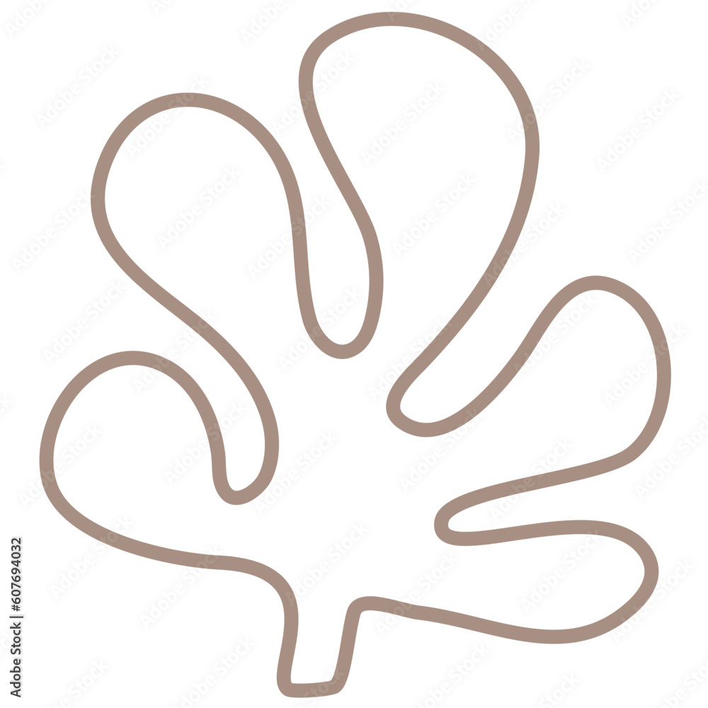 Boho Leaf Outline (Brown) Boho Leaf Outline (Brown)