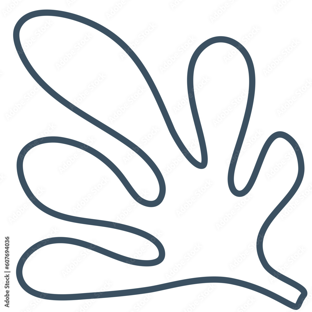 Boho Leaf Outline (Navy) Boho Leaf Outline (Navy)