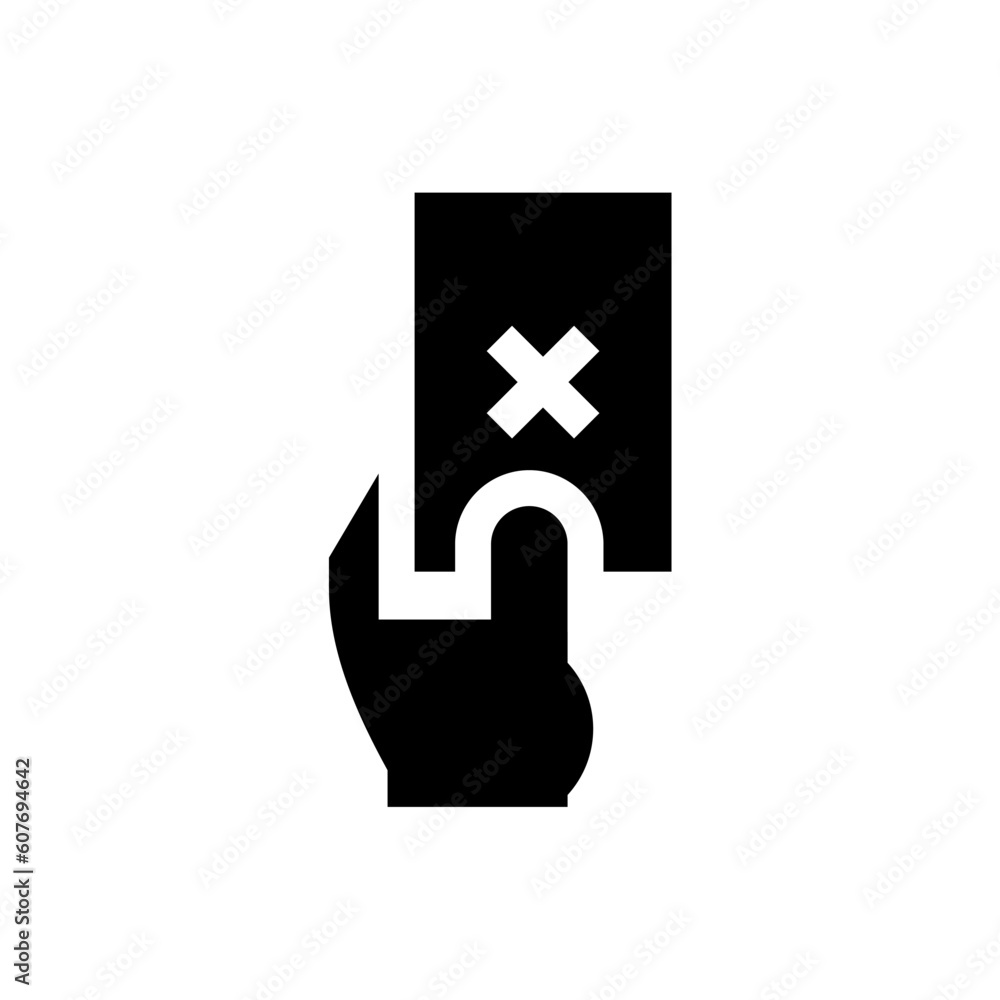 Obraz premium red card icon vector graphic with colors