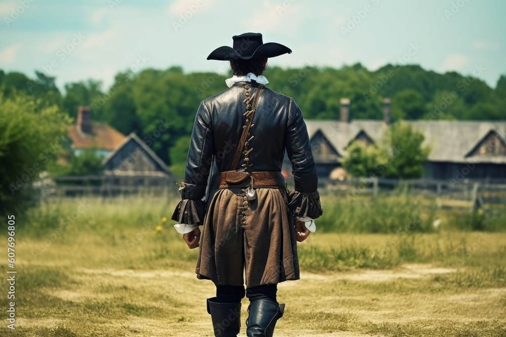 Pilgrim person english colony. Generate AI Pilgrim person english colony. Generate AI