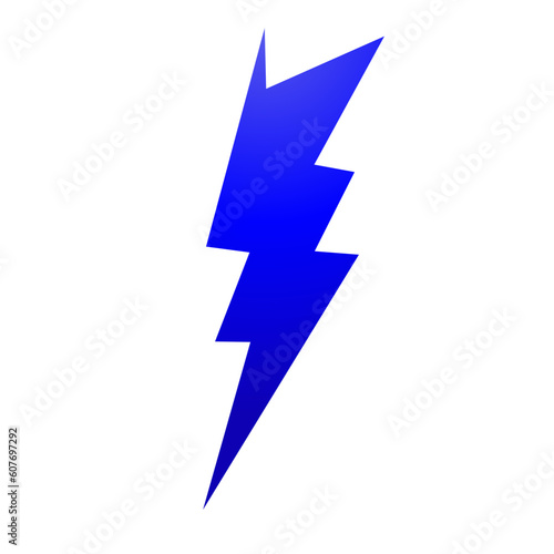 electric vector blue gradient lightning icon logo and symbol