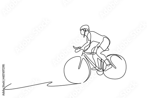young person bike activity racing outside safe headrest lifestyle line art