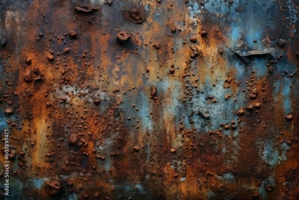 Rust metal background. Generate AI Rust metal background. Generate AI
