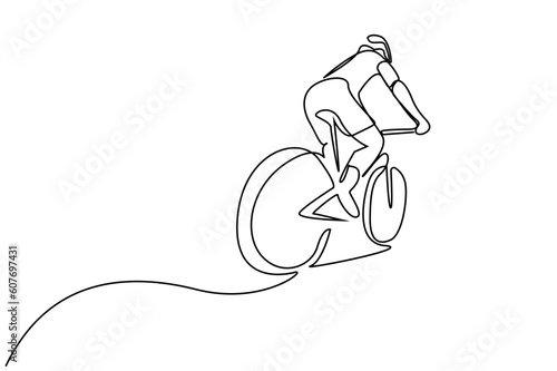 young person bike activity racing outside safe headrest lifestyle line art photo