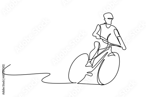 young person bike activity racing outside safe headrest lifestyle line art