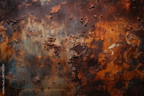 Rust metal stain background. Generate AI