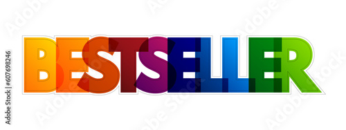Bestseller colorful text quote, concept background
