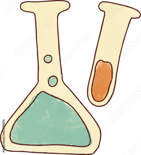 Cute and Pastel Stationary Doodle Isolated