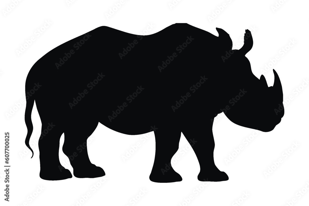 Dangerous rhinoceros standing in different positions. Rhino full body silhouette collection. Herbivorous rhino standing silhouette on a white background. Wild peaceful rhino silhouette bundle design. Dangerous rhinoceros standing in different positions. Rhino full body silhouette collection. Herbivorous rhino standing silhouette on a white background. Wild peaceful rhino silhouette bundle design.