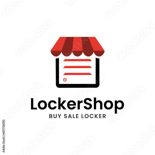 Unique locker and shop combination logo. It is suitable for use as a locker sales logo.