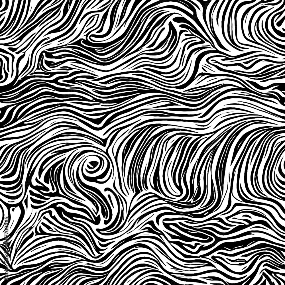Abstract motifs of swirling lines vector. Swirling texture for fabric patterns