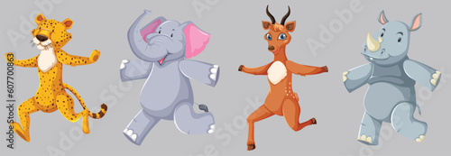Group of running animals by the greatest graphics