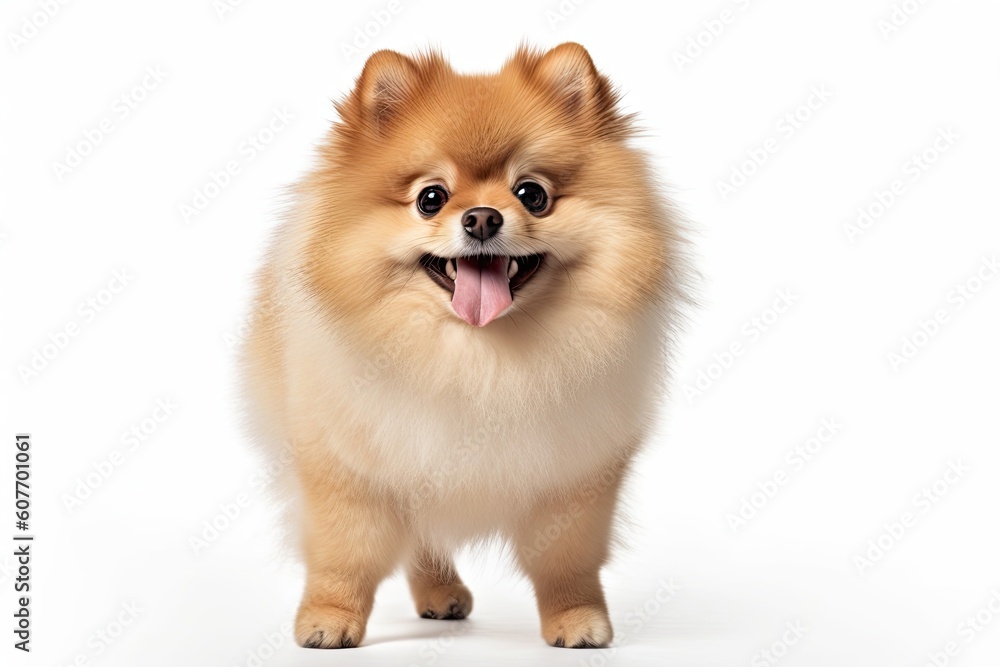 Adorable Pomeranian creative illustration - Generative AI