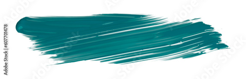 Shiny green brush watercolor painting isolated on transparent background. watercolor png