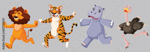 Group of running animals by the greatest graphics