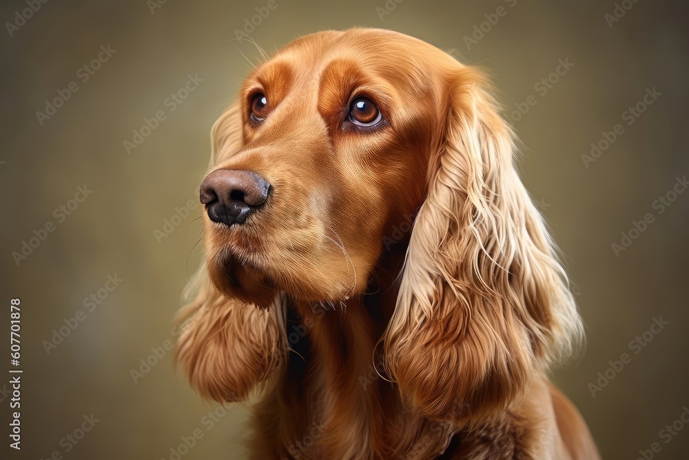 Cocker Spaniel dog creative illustration - Generative AI