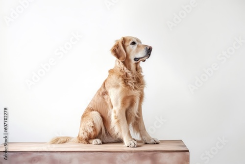 Golden Retriever dog creative illustration - Generative AI