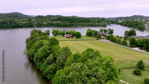 Boone Lake Tennessee aerial over treetops photo