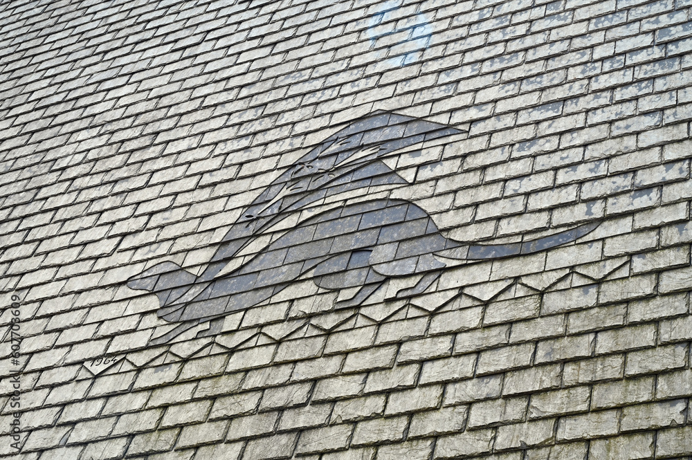 Hermine en ardoise symbole de la ville de Vannes foto de Stock Adobe
