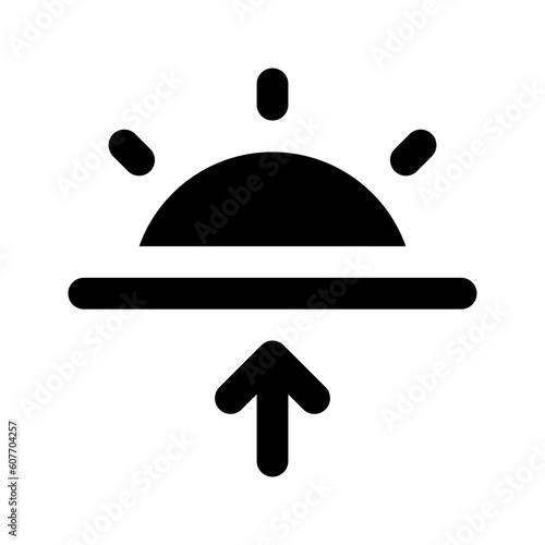 sunrise glyph icon