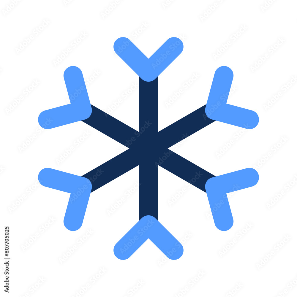 Obraz premium snowflake outline color icon