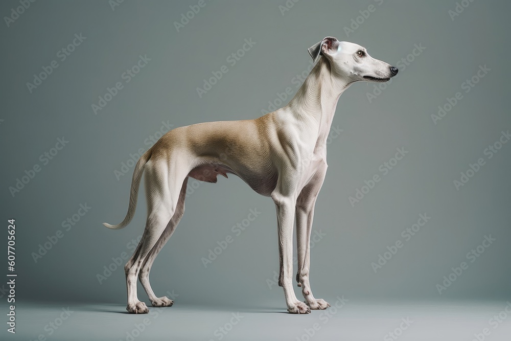 Graceful Greyhound dog creative illustration - Generative AI Graceful Greyhound dog creative illustration - Generative AI