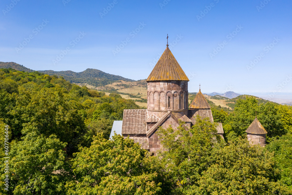 View of Makaravank Monastery on sunny summer day. Tavush Province, Armenia. View of Makaravank Monastery on sunny summer day. Tavush Province, Armenia.