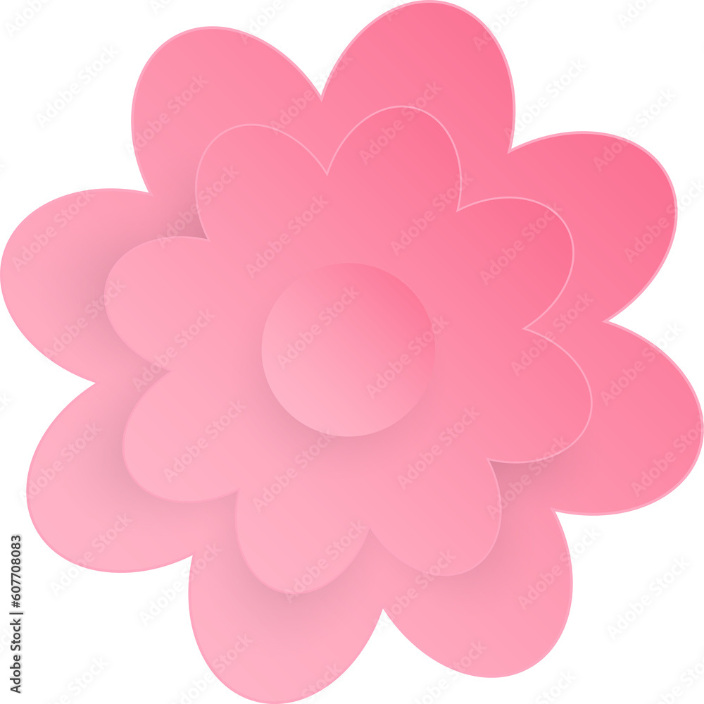 Flower, Element of floral paper cut. Paper cut of flower shape and spring symbol. Flower, Element of floral paper cut. Paper cut of flower shape and spring symbol.