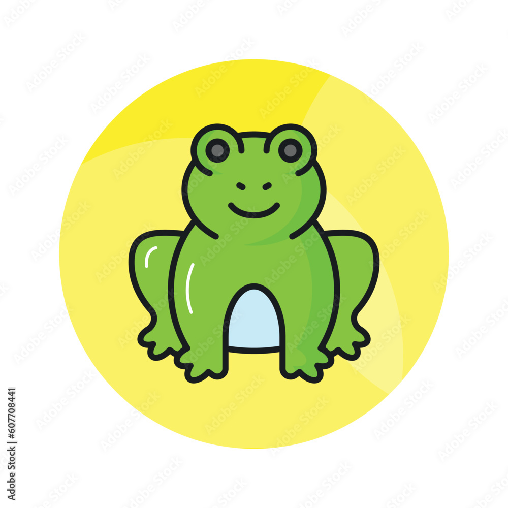 An amazing vector of frog in editable style, isolated on white background An amazing vector of frog in editable style, isolated on white background