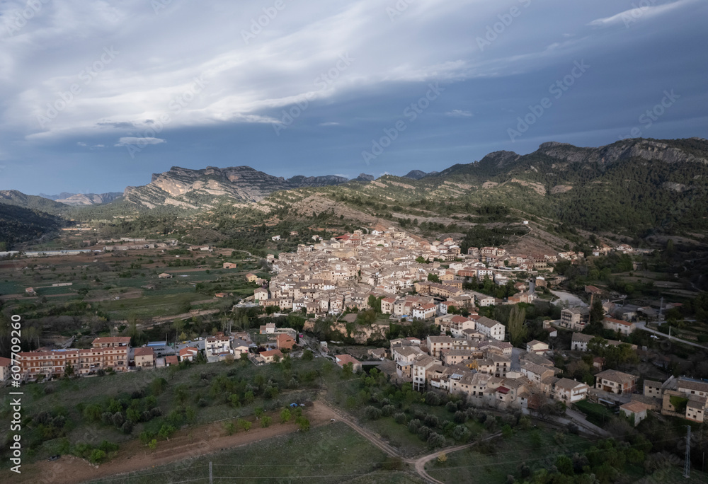 Aerial view of Beceite, Teruel, Matarranya comarca, Spain. Aerial view of Beceite, Teruel, Matarranya comarca, Spain.