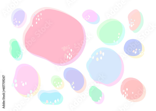 アクリル板のようなとろける丸の背景素材