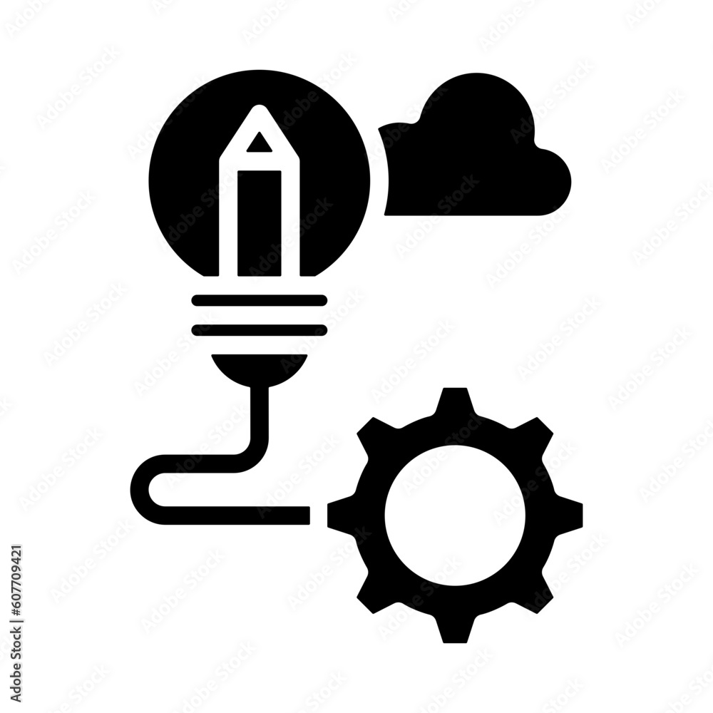 Creative glyph icon for marketing, original, imaginative, inventive, artistic, innovative logo Creative glyph icon for marketing, original, imaginative, inventive, artistic, innovative logo