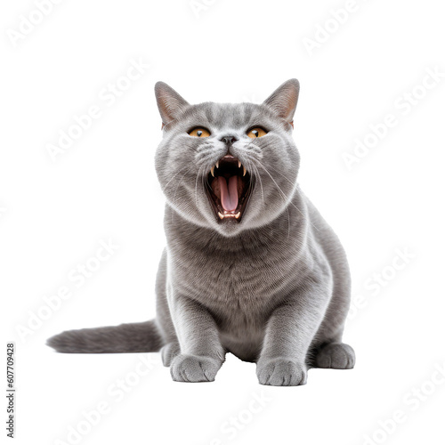 british shorthair looking isolated on white