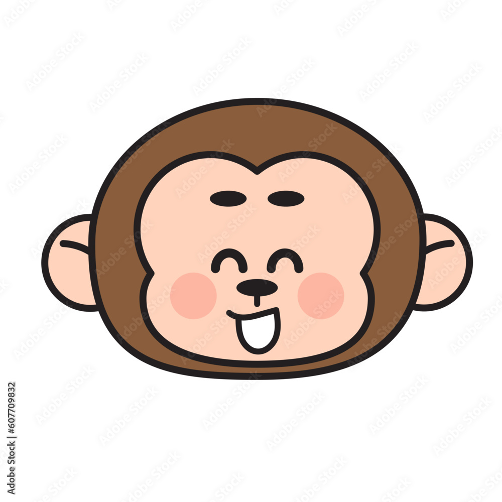 Cute monkey character element Cute monkey character element
