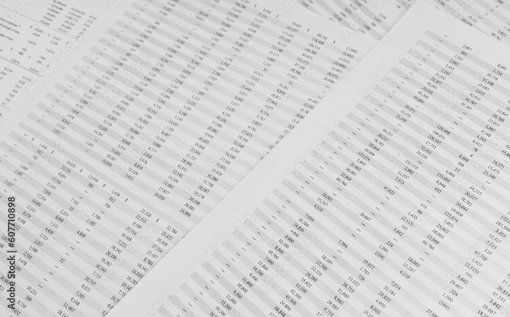 Financial documents lying on the table. Close-up view. Financial documents lying on the table. Close-up view.