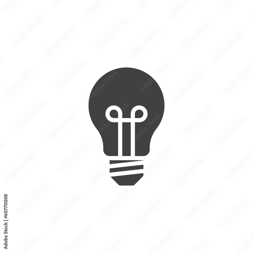 Light bulb vector icon