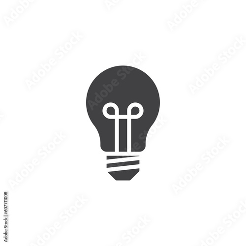 Light bulb vector icon