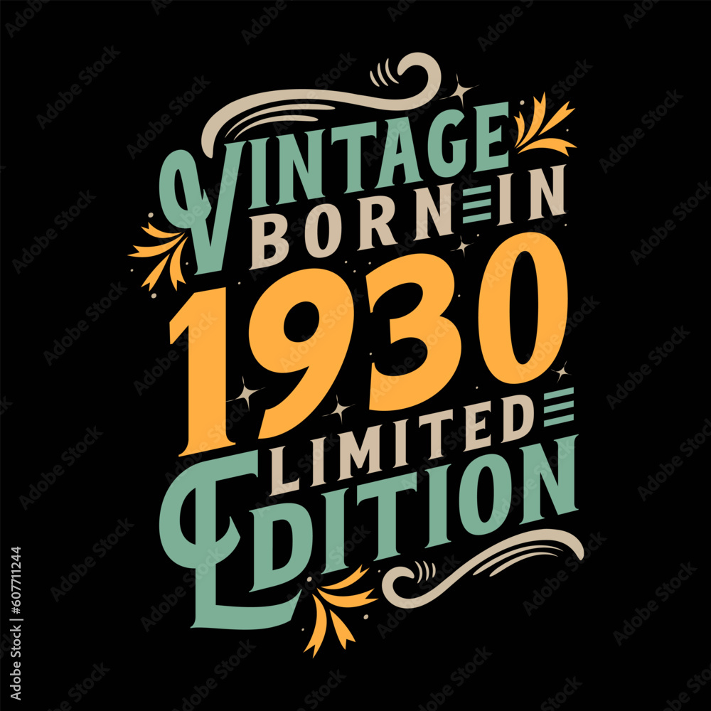 Vintage Born in 1930, Vintage 1930 Birthday Celebration