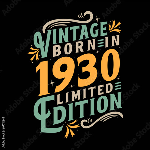 Vintage Born in 1930  Vintage 1930 Birthday Celebration