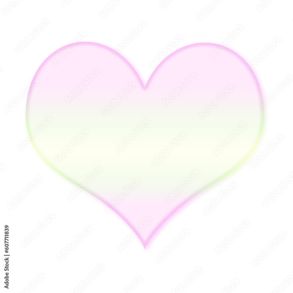 Pink Transparent Gradient Heart Pink Transparent Gradient Heart