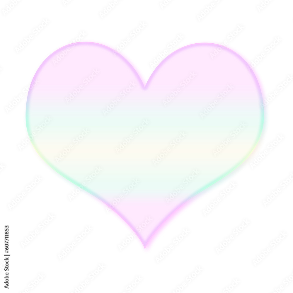 Pink Transparent Gradient Heart Pink Transparent Gradient Heart