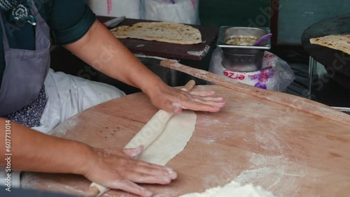 Cooking Turkish Gozleme